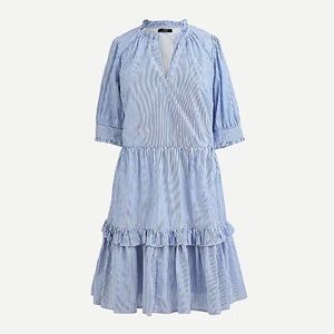 NWT - J Crew Ruffleneck Tiered Popover Dress